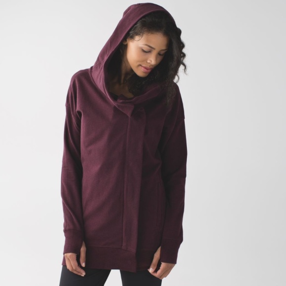 lululemon athletica Jackets & Blazers - Lululemon Wrap Up Jacket Heathered Bordeaux Drama, Size 4, EUC | $138 Retail